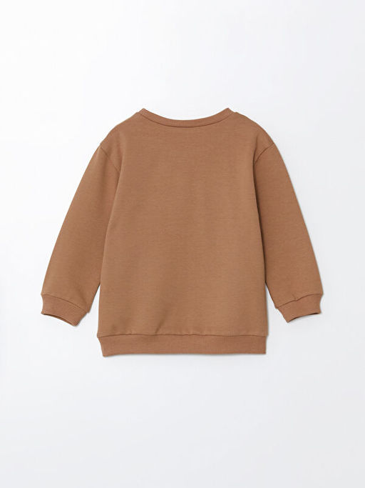 Bisiklet Yaka Uzun Kollu Bask?l? Erkek Bebek Sweatshirt - Waikiki фото 3
