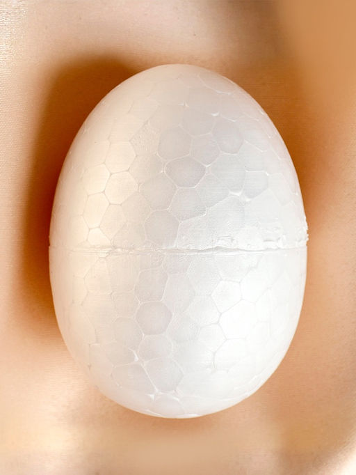 Яйцо из пенопласта (набор 6 шт.), размер 1 шт.: 3.5×5.5 см