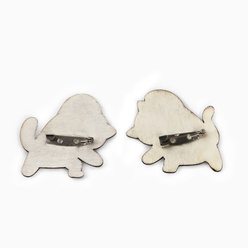 Цена за 20 шт. Значки деревянные Самые милые значки в шоубоксе, 20 шт.