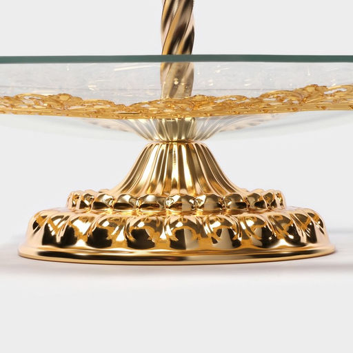 Этажерка-фруктовница квадратная Расцвет, 2 яруса, d=18/29 см, h=49 см, стекло - Simaland фото 5