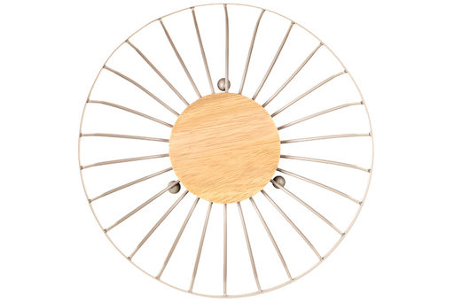 Корзина для фруктов 25*25*13 см Мокко с деревянным основанием, металл - Elan gallery фото 4