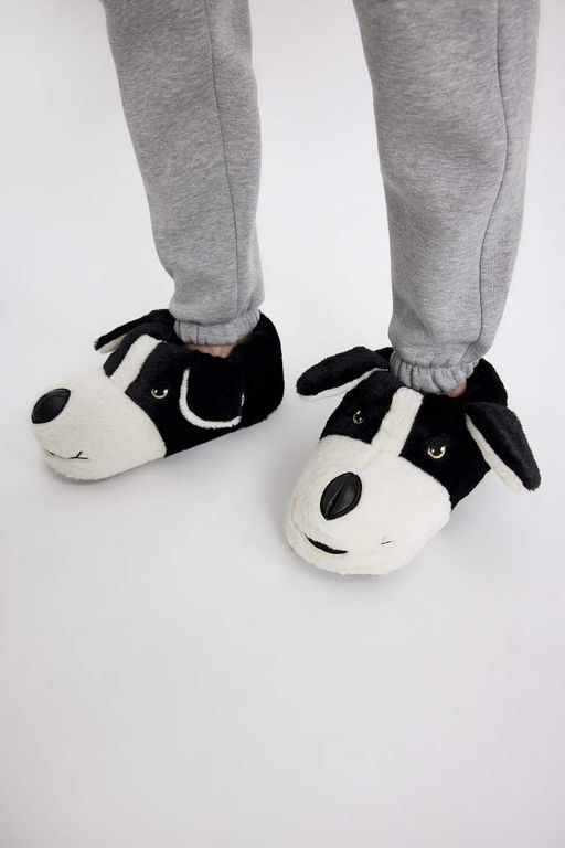 Мужские домашние тапочки на плоской подошве - Defacto фото 2