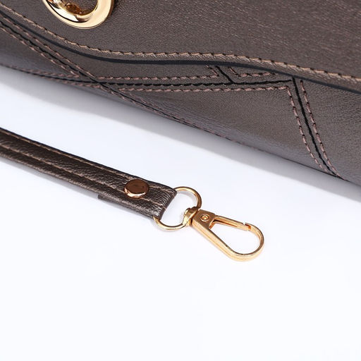 Сумка-клатч на магните, длинный ремень, цвет бронзовый - Simaland фото 6