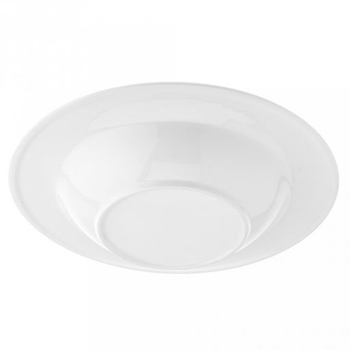 "Русь" Тарелка глубокая фарфоровая д223мм h38мм, 400мл, белый, рельефный декор (Китай)