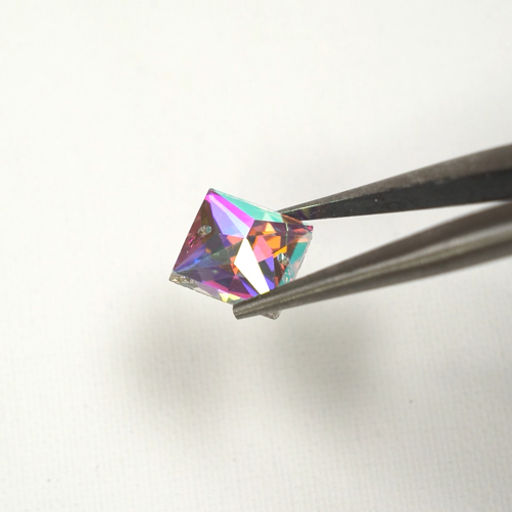 Страз Zlatka ZRSE-0214 AB-Crystal 14 х 14 мм стекло 5 x 3 шт в пакете с картонным еврослотом №02 перламутровый (AB-crystal)