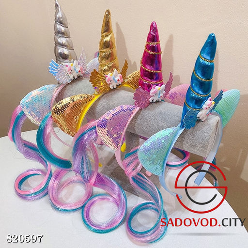 Детский обруч с хвостиками для волос