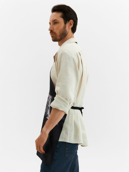 Фартук Доляна. Самый лучший мужчина, черный, 70?60 см, 100% хлопок, 160 г/м?