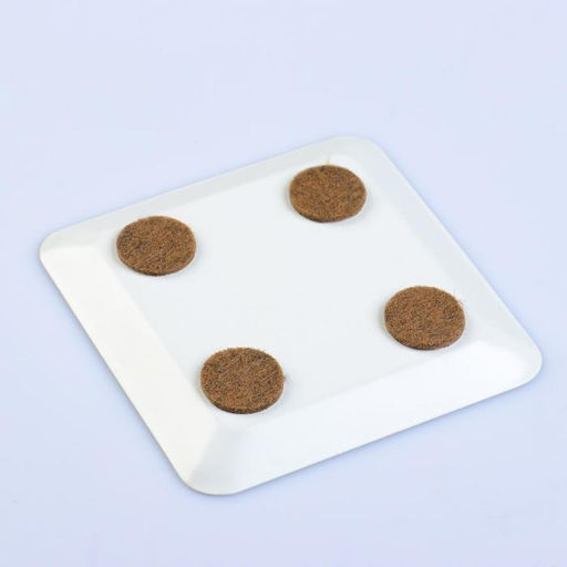 Подсвечник плоский «Тарелка квадро», металл, 10×10×1.1 см, белый