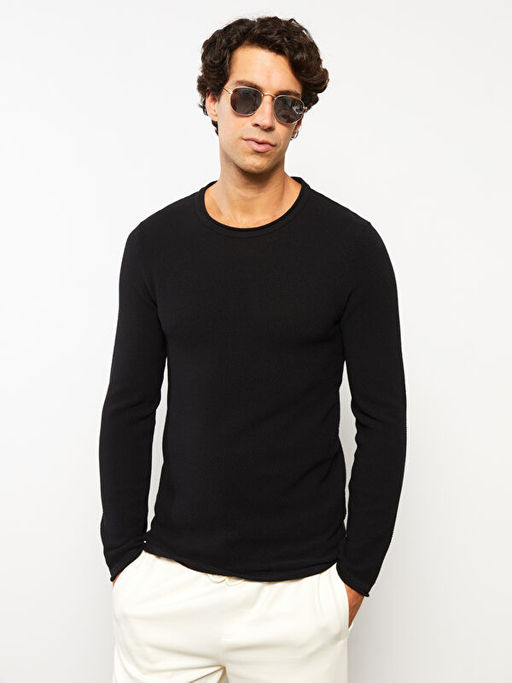 Bisiklet Yaka Erkek Triko Kazak