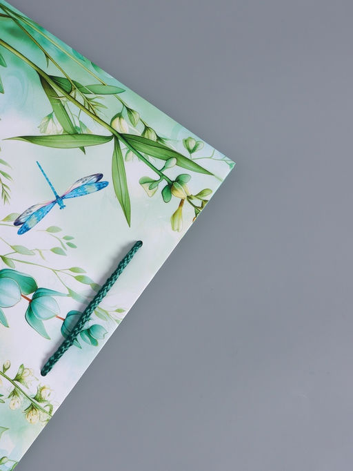 Пакет подарочный ламинированный «Летний лес», зелёный, 26×12×32 см