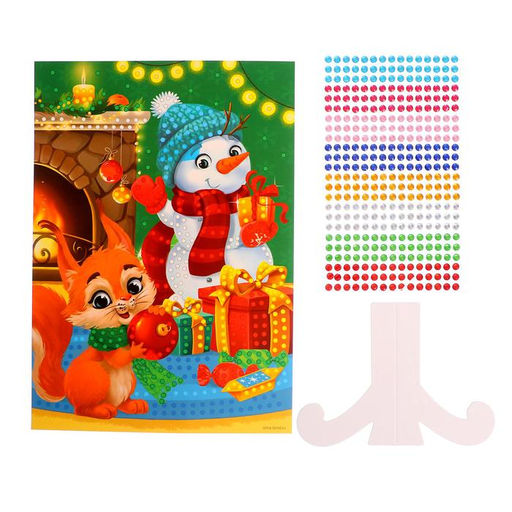 Аппликация стразами Волшебного года! Снеговик - Школа талантов фото 3