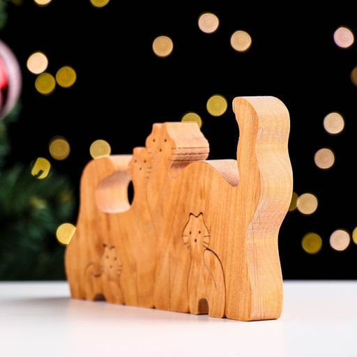 Сувенир-пазл Семья котов, 4 шт ,15,5х10,5 см - Simaland фото 2