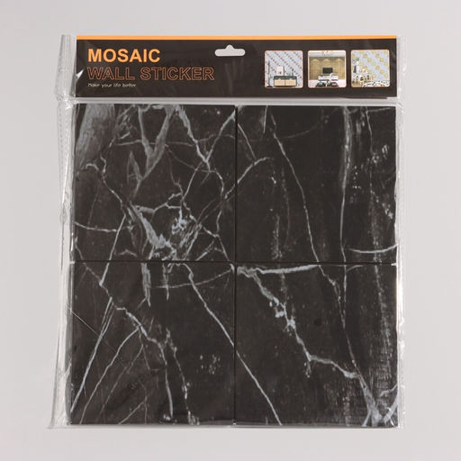 Панель ПВХ самоклеящаяся TAKE IT EASY «Мрамор», мягкая, 300×300 мм, цвет чёрный