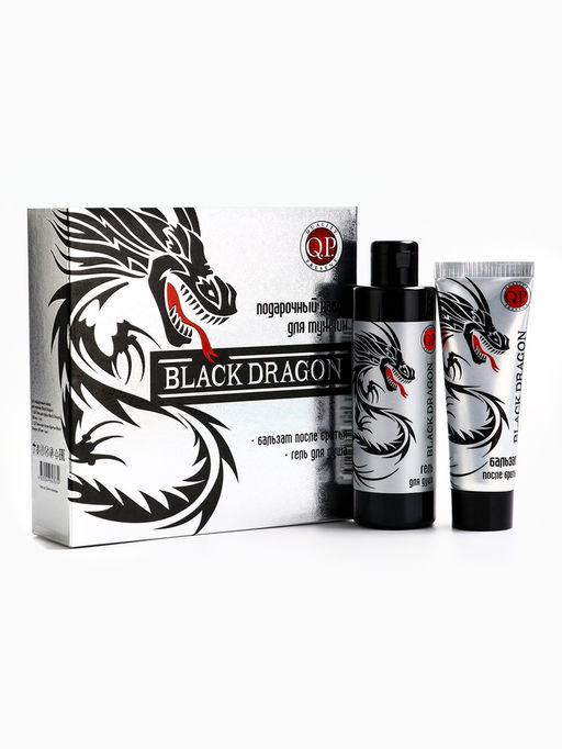 Подарочный набор мужской Black Dragon: гель для душа 200 мл + бальзам после бритья, 80 мл