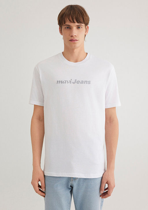 Mavi Jeans Bask?l? Beyaz Tisort  фото 3