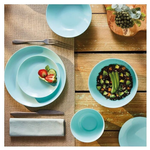 Тарелка обеденная ДИВАЛИ ЛАЙТ ТЮРКУАЗ бирюзовый 25см арт.P2611 /Люминарк/ - Luminarc фото 6