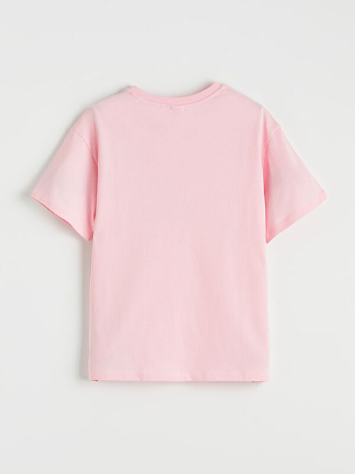 Bisiklet Yaka Nak?? Detayl? K?z ?ocuk Ti??rt