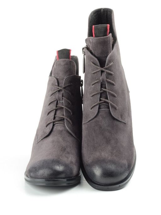 04-R178-2 GREY Ботинки зимние женские (натуральная замша, натуральный мех) - Фабричный китай фото 16