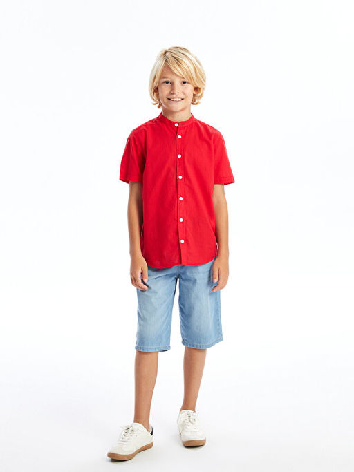 Hakim Yaka K?sa Kollu Erkek ?ocuk G?mlek - Waikiki фото 4