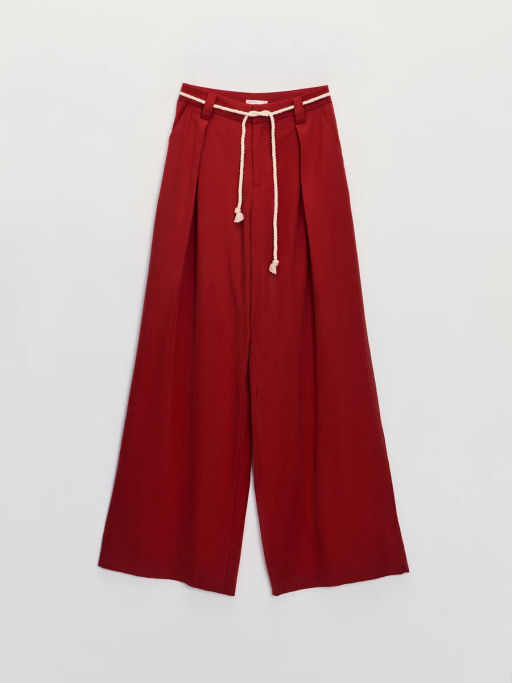 Широкие брюки из вискозы с поясом ZR2605022108-21 / Zarina