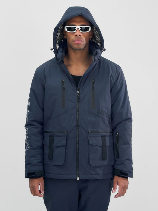 Горнолыжный костюм мужской зимний темно-серого цвета 394TC - Leifensh фото 12