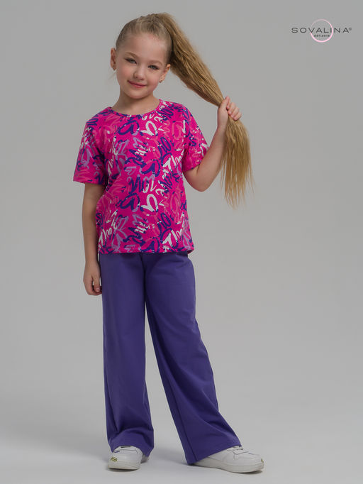 Костюм Лето надписи фуксия-верипери - Sovalina фото 11