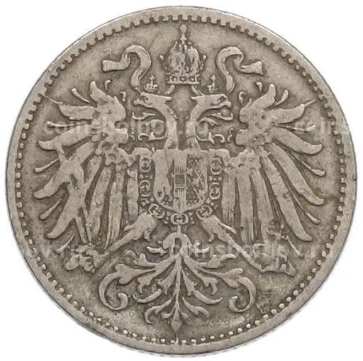 Монета 10 геллеров 1893 года Австрия