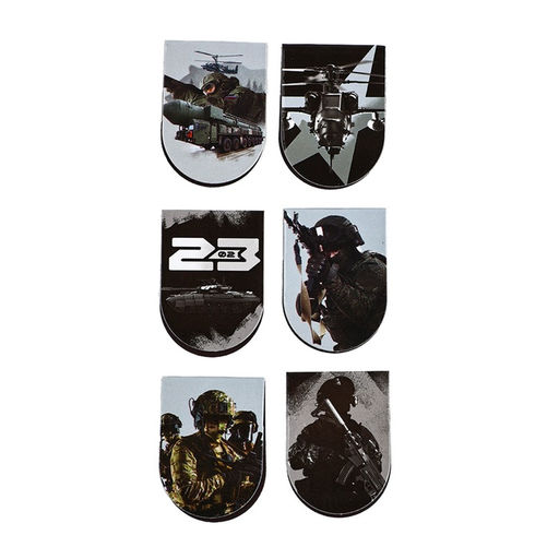 Набор магнитных закладок на подложке, 5 шт "Юный защитник"