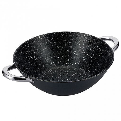 Казан чугунный "Linea FRITTO" 5,6л, д32см, h33,5см, антипригарное покрытие, крышка из закаленного стекла с пароотводом и арома-дозатором, "Regent" (Китай) Подходит для всех видов плит, включая индукционную.