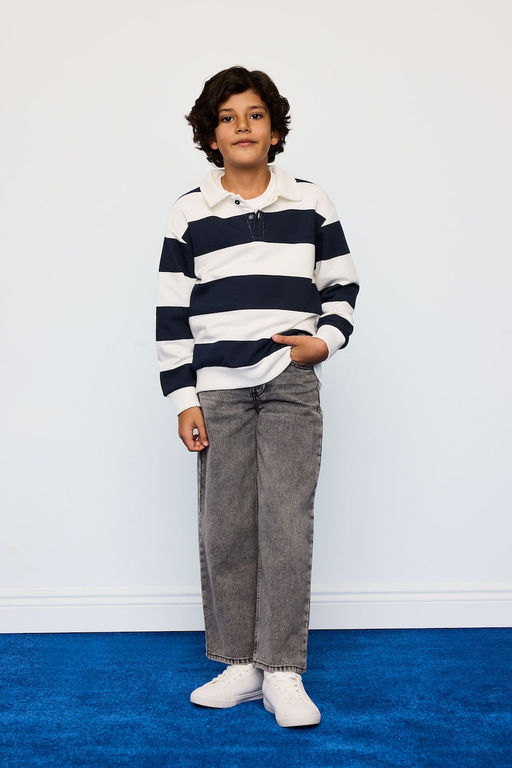 Polo Yaka _izgili Sweatshirt Erkek _ocuk - Defacto фото 2