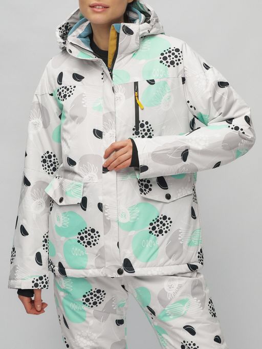 Горнолыжный костюм женский серого цвета 02302-1Sr - Chunmai фото 9