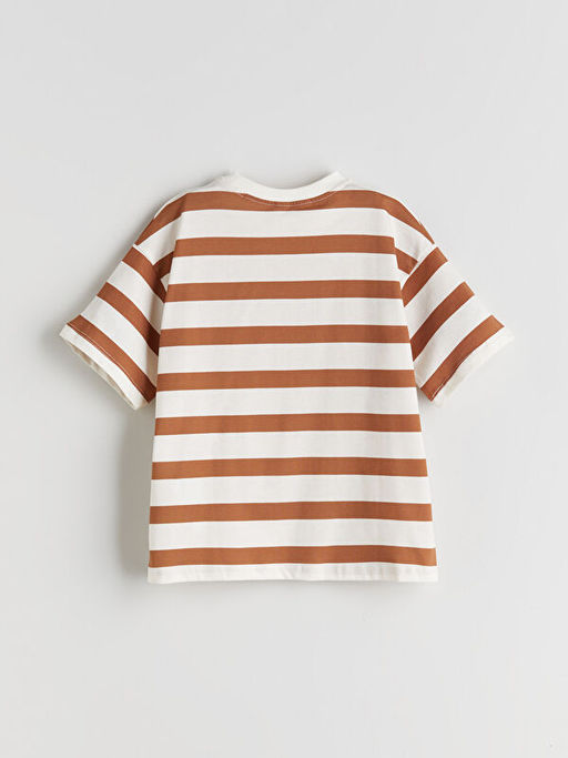 Bisiklet Yaka ?izgili Erkek ?ocuk Ti??rt