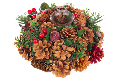 Новогоднее украшение подсвечник 22*22*11 см Тайна Рождества на 1 свечу, круг - Elan gallery фото 6