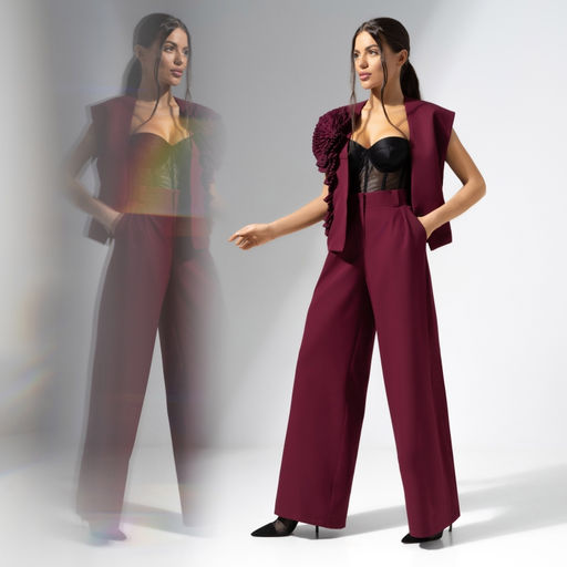 Брюки на молнии На седьмом небе (red) - Charutti фото 4