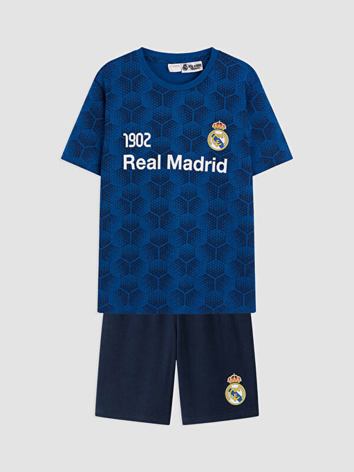Real Madrid Bask?l? Erkek ?ocuk ?ortlu Pijama Tak?m? - Waikiki фото 3