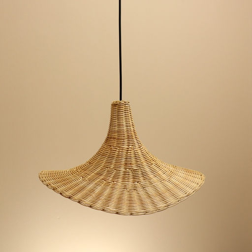 Светильник потолочный из ротанга «Куин», 1×120 Вт, Е27, 55×40 см