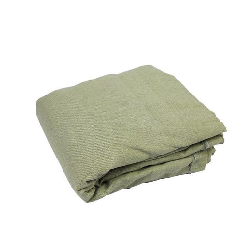 Брезент огнеупорный, 4×3 м, плотность 400 г/м², люверсы шаг 1 м, хаки