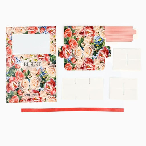 Цена за 5 шт. Коробка под 6 конфет с ячейками «Подарок» 14.8 х 9.5 х 3.5 см