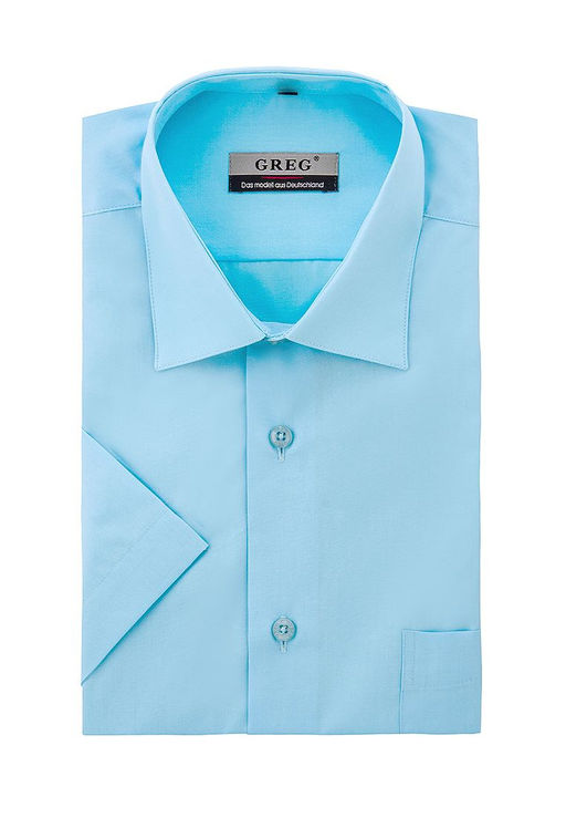 Сорочка мужская короткий рукав GREG Gb210/309/BL SKY  фото 9