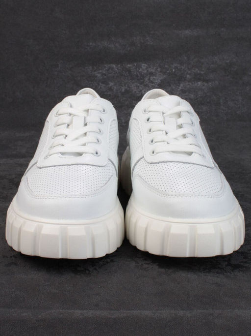 05-PDA97-1 WHITE Кроссовки женские (натуральная кожа)