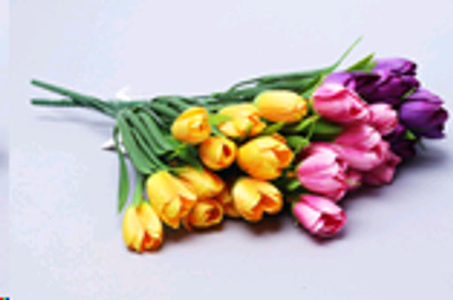 Цена за 10 шт. Цветок искусственный Букет тюльпанов 34 см 6 веток / NT596 /уп 600/ - Галеонтрейд фото 17