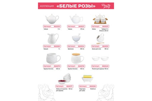 Набор тарелок 2 пр. 20,5*20,5*1,5 см Белые розы - Elan gallery фото 3