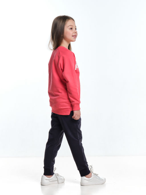 Костюм для девочки с брюками UD 1278 коралловый - Mini maxi фото 3