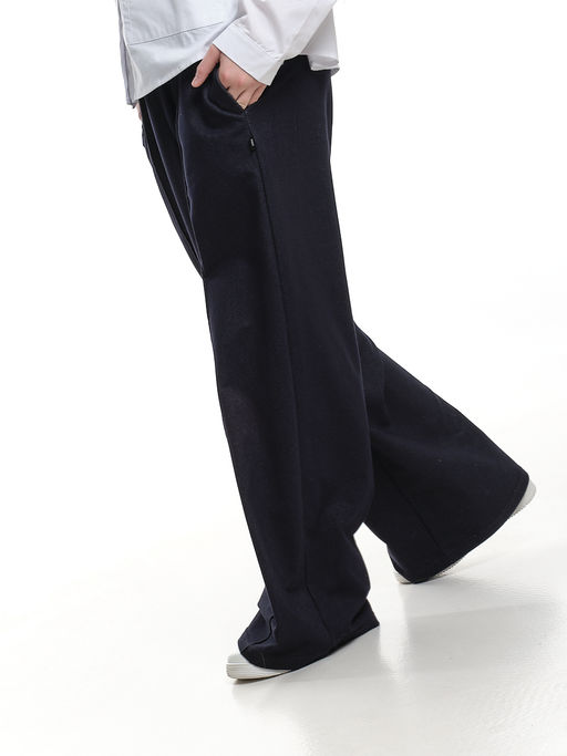 Брюки со стрелками для девочки подросткам 22-2012 синий джинс - Mini maxi фото 3