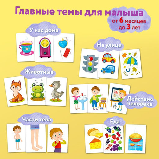 Развивающие карточки Помощь маме. Первые слова