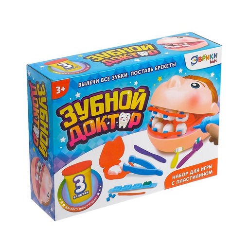 УЦЕНКА Набор для игры с пластилином Зубной доктор (без пластилина)