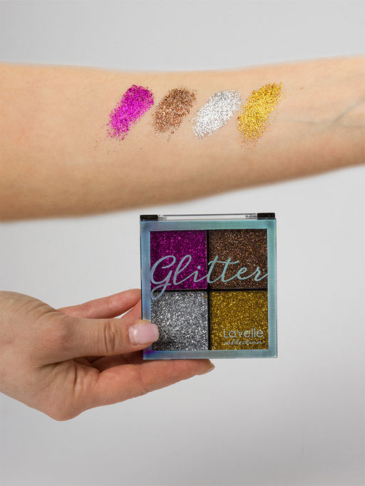 LavelleCollection Тени 4-цветные для век Glitter тон 02 Северное сияние