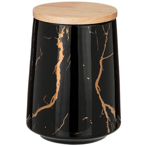 БАНКА ДЛЯ СЫПУЧИХ FANTASY 650МЛ 10,5*14СМ, ЧЕРНАЯ