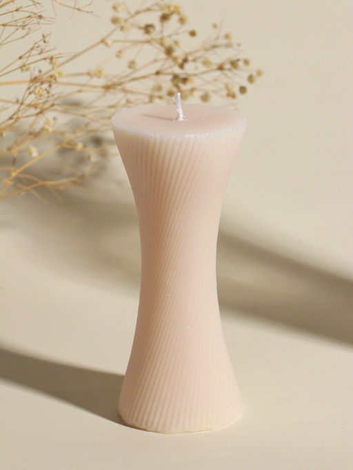 Свеча интерьерная "Талия" нежно-розовая 5,8х5,8х13,2 см