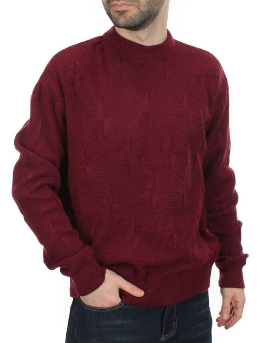 G636 VINOUS Джемпер мужской (100% шерсть)